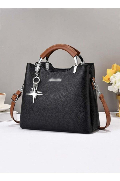 Ladies' Shoulder Bag，Ladies' Crossbody Bag，Large Capacity Handbag，Soft Leather，Simple and Versatile，Suitable for Commuting，Black