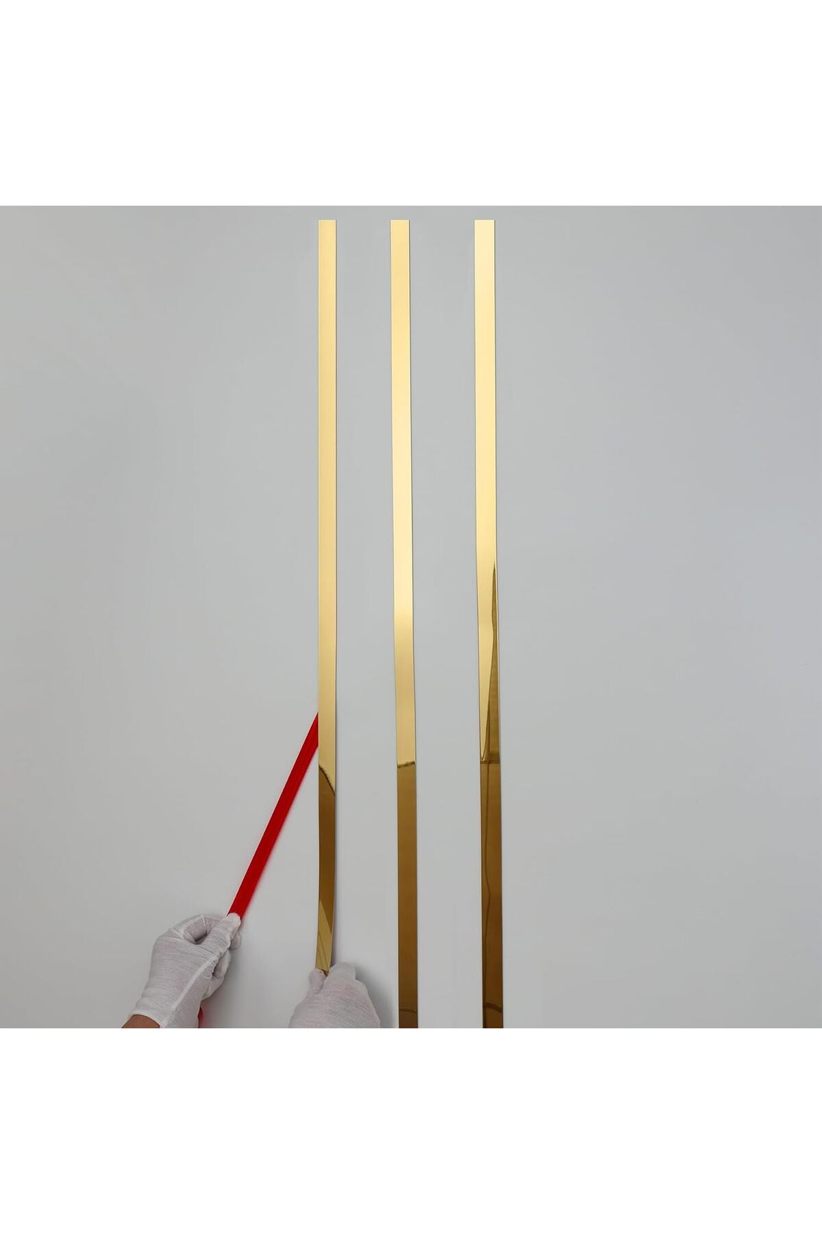 Gold Metalized Mirror-Like Finish Molding Trim, Peel and Stick Strip for Mirror Frame, Wall, Fireplace and Home DIY Decoration (16.4 ft x 1.6 inch)