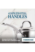 Faberware Millennium 10 Piece Stainless Steel Cookware Set | Cookware Pots and Pans Set with Lids | Induction Compatible