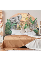 62.99"x39.37" 3D Jungle Animal Wall Stickers, Removable Safari & African Wildlife Decals for Kids, Baby Nursery, Living Room, DIY Tropical Forest Wall Decor Mural