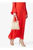 pearl embroided statement bag