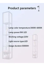 Modern Shelf Floor Lamp with Lamp Shade and LED Bulb Corner Display Floor Lamps with Shelves for Living Room Bedroom and Office Black