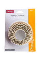 6-Piece Round Biscuit Cutter Set White