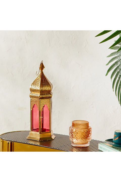 Amal Metal Lantern Color: Pink