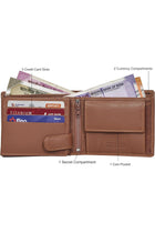 Oliver Redwood Light Brown Leather Wallet For Men, 6 Card Slot, Light Brown, Contemporary