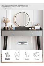Home Bedroom Dressing Table Storage Cabinet with LED Hd Makeup Mirror, 2 Drawers Dressing Table With Drawers Vanity Table Beautiful Makeup Table 100*40*116CM