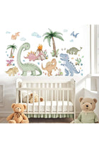 Dinosaur Wall Stickers for Boys Room: Peel and Stick Dino Wall Decals - Baby Nursery Bedroom - Children Supplies Ages 1-12 Years Wall Decor Art