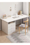 Deal fashionhome Modern Design Computer Desk Simple Rectangular Writing Study Table with Storage Drawers Workstation Table for Bedroom Home Office 120x48x73 cm