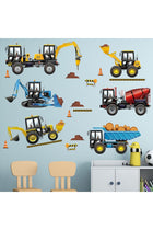 Construction Vehicles Wall Decals - Car Boys Bedroom Wall Stickers - Baby Nursery Kids Room Daycare Playroom Wall Decor
