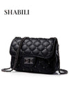 Women PU Shoulder Crossbody Sling Bag Quilted Large-Capacity Multi-Pocket for Teenager Youth Casual Travel