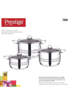 Stainless Steel 6 Piece Stockpot Set, 20cm/3L, 26cm/8L, 30cm/14L Silver