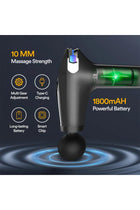 Massager Gun Pro Deep Tissue Therapy Pain Relief Rechargeable Muscle Massager Gun with LCD Display Silent Brushless Motor Percussion Gun 2 Modes 8 Speed