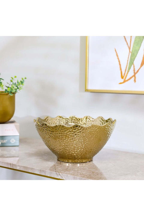 Liana Bowl Gold 26.5X26.5X12.5Cm