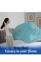 King Bed Sheet Set Light Blue – 4 Piece Bedding Set, 270 × 260 cm