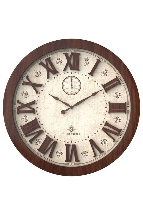 Marketplace Best Price Solid Wood Frame Wooden Wall Clock 6150 with Roman Numerals Italian Design