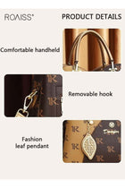 Women Stylish Handbag with Magnetic Snap and Zipper, Large Capacity Shoulder Bag