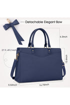 Laptop Bag for Women 15.6 Inch Waterproof PU Leather Tote Bag Business Office Work Bag Briefcase Computer Tote Bag