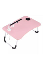 Folding Bed Table Dining Tray Laptop Stand Computer Desk With USB Fan LED Light