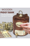 Wooden Money Box for Kids, Gifting, Wooden Money Box with Lock Piggy Bank (Water Tank Shape)