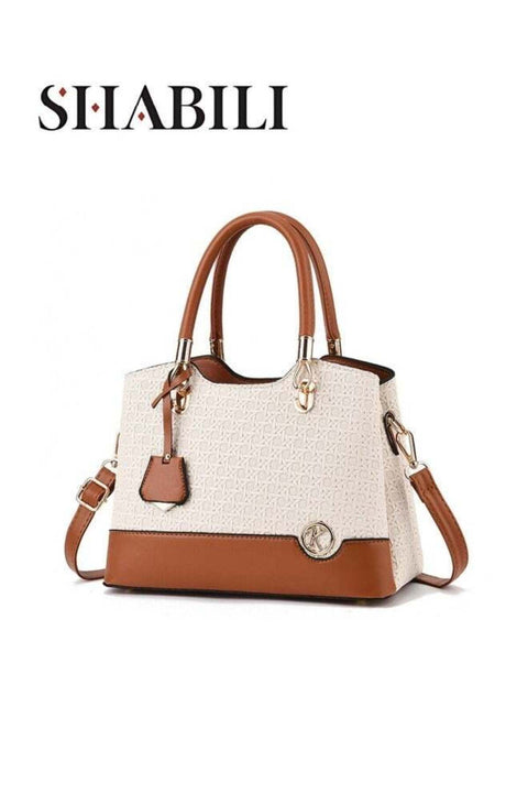 Women's Fashion Luxury Shoulder Bags, Ladies Designer Contrast Color Handbag Tote Bags Clutch Bag, PU Leather Crossbody Bag Satchel Bag Beach Bag Carry Bag for College Students and Teenagers