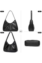 Women PU Dumpling Multi-Pocket Shoulder Bag Satchel, Ladies Large-Capacity Hobo Tote Bags Clutch Bag Elegant Underarm Design for Teen Youth Daily Casual Party Travel, Chic Magnetic Closure (Bl