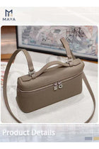 Fashionable Simple Women's Handbag Solid Color Crossbody Bag Leather Commuter Shoulder Bags East West Bags For Ladies