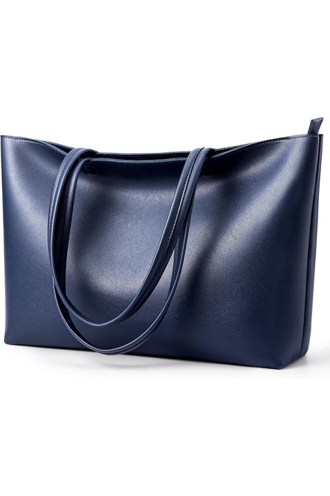 KALIDI Tote Bag Zipper Shoulder Bag Faux Leather Purses for Women Large Casual Handbag Work Dating College