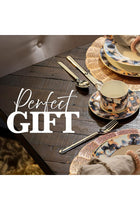 B&S Porcelain Round Dinnerware Set | 97PCS Ceramic Tableware with Floral Design (Emaan)