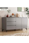 Storage Cabinet, Free Standing TV Cabinet with Drawer, Home Sideboard Cabinet, Entryway Console Cabinet Accent Table for Bedroom Hallway Dining Room, 140*40*75cm (DSG044, Grey)