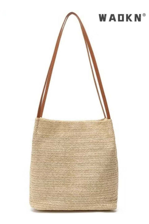 Women's Handwoven Shoulder Bag, Ladies Simple Literary Handbag Clutch Bag Tote Bags