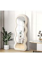 Wavy Shaped Full Length Dressing Mirror 70X170 CM Off White