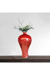 Chinese Ceramic Lang Vase - Elegant Red Flower Arrangement Vase for Home Decoration (Vase 3)