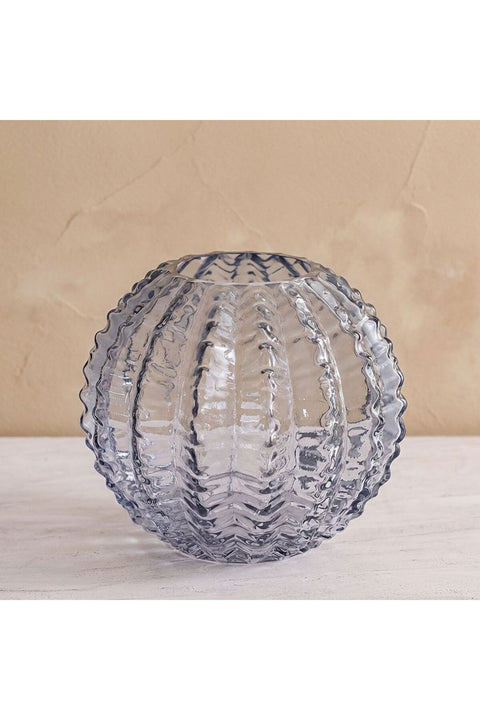 Mirabella Glass Vase 18X18X16 cm -Grey