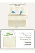 Striped Comforter Set, King Size Fits 200x200cm, 8-Piece Hotel Bedding with 350 GSM Filling