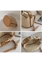 Women Shoulder Bag Crossbody Sling, Ladies Tote Clutch Cross Bags Lightweight Polyester Straw-Woven Satchel