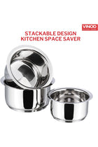 3pc Tope Set 1.4 L, 1.8 L & 2.2 L with lid (Induction Friendly)