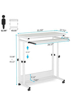 Bedside Computer Laptop Desk Desktop Computer Table with Keyboard Tray Desk Removable Lifting Gaming Study Desk