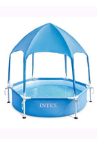 Canopy Metal Frame Pool - 1.83m x 38cm Sun-Shaded Water Play for Kids