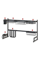 Over Sink Dish Drying Rack Black 41x18x34cm