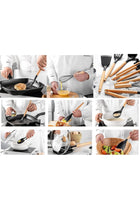 Silicone Cooking Utensil Set, 13pcs Kitchen Tools with Wooden Handles for Nonstick Cookware