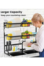 3 Layer Stainless Steel Kitchen Rack Dish Organizer Drying Rack Above Sink Drain Rack Kitchen Storage Countertop Utensil Holder