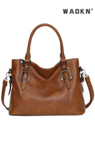 Large Capacity Handbags Bags,Large Crossbody Bags Ladies Shoulder Handbags Purse Set for Women Hobo Totes PU Leather Purses and Handbags Shoulder Bag Vegan Leather Tote, Brown