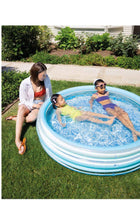 Blue Bliss Splash Kiddie Pool – Inflatable Pool with Mosaic Tile Print Floor for Kids
