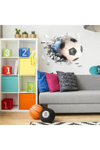 3D Football Wall Sticker Set, 30 * 60cm 2 Sheets Soccer Decals for Boys Room, PVC Self-Adhesive Soccer Wallpaper, Sport Posters Wall Art Decor for Kids Bedroom Home Party Birthday Decoration