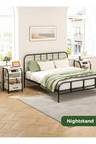 Nightstands with Power Strip, Bedside Table with Drawer, Sofa Side Table with Storage