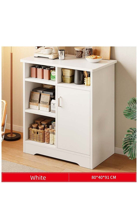Sideboard Cabinet, Modern Console Table Kitchen Cabinet with Drawers and Shelves, Wooden Entryway Table Home Interior Decor Storage Cabinet for Living Room Bedroom and Kitchen (White-ZWG004)
