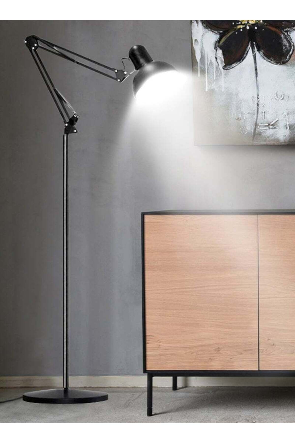 Creative Modern Flexible LED Atmosphere Standing Floor Lamp Multi-Angle Adjustable With Rotatable Black