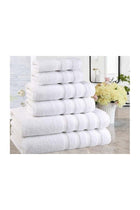 Safi Plus Towel Set Luxury Hotel Quality 600 GSM Genuine Combed Cotton, Super Soft & Absorbent Family Bath Towels 6 Piece Set - 2 Bath Towels, 2 Hand Towels, 2 Washcloths - Bright White