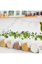 4 Pcs Green Leafy Vine Wall Stickers, Removable and Stick Green Natural Plants DIY Wall for Living Room Bedroom Classroom Kitchen Art Decorations