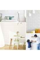 20 PCS White 3D Wall Panels, 29 sq.feet Coverage, Printable Wallpaper Sticker with Self-Adhesive Waterproof Brick PE Foam Wall Panels Peel and Stick for Interior Wall Decor, Home Decoration